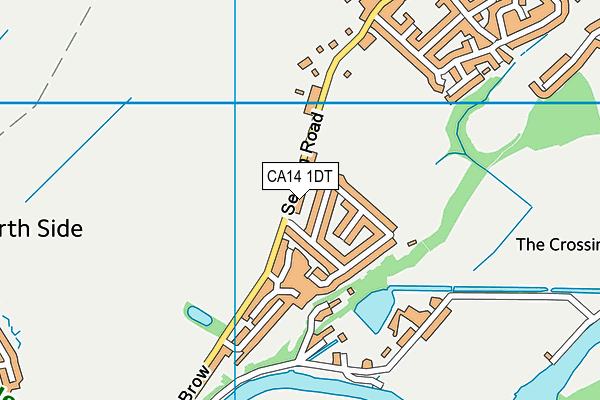 CA14 1DT map - OS VectorMap District (Ordnance Survey)