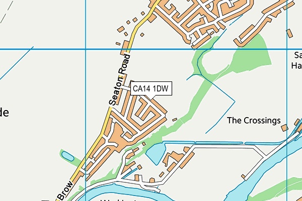 CA14 1DW map - OS VectorMap District (Ordnance Survey)