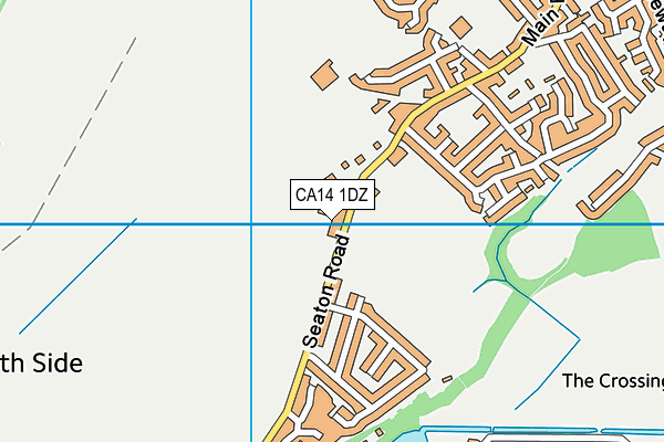 CA14 1DZ map - OS VectorMap District (Ordnance Survey)