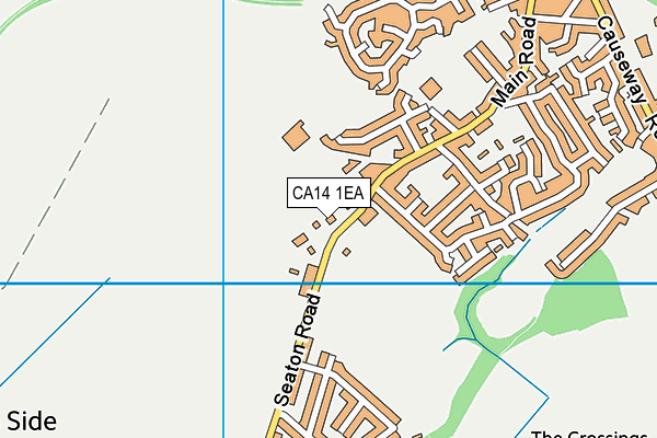 CA14 1EA map - OS VectorMap District (Ordnance Survey)