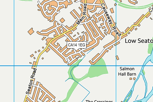 CA14 1EG map - OS VectorMap District (Ordnance Survey)