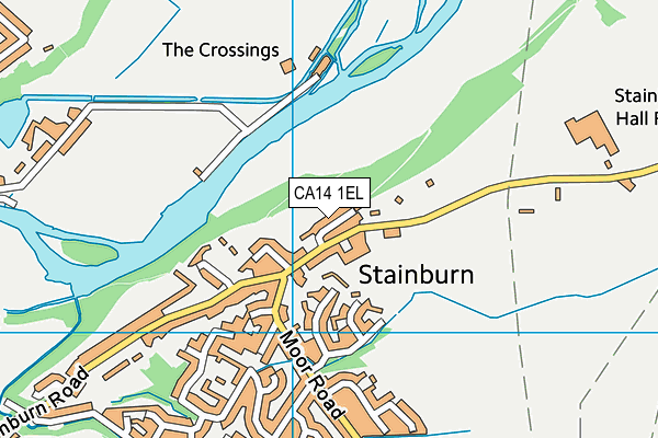 CA14 1EL map - OS VectorMap District (Ordnance Survey)