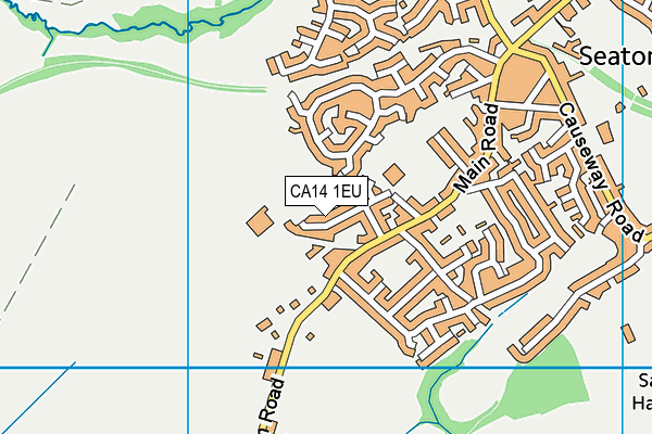 CA14 1EU map - OS VectorMap District (Ordnance Survey)