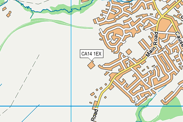CA14 1EX map - OS VectorMap District (Ordnance Survey)