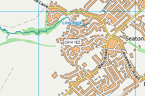 CA14 1EZ map - OS VectorMap District (Ordnance Survey)