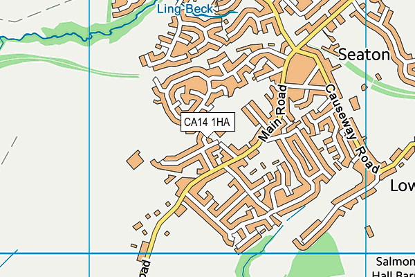 Seaton St Paul's C Of E Junior School map (CA14 1HA) - OS VectorMap District (Ordnance Survey)