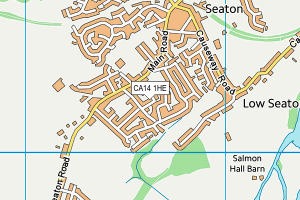 CA14 1HE map - OS VectorMap District (Ordnance Survey)