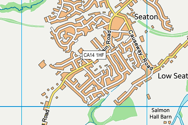 CA14 1HF map - OS VectorMap District (Ordnance Survey)