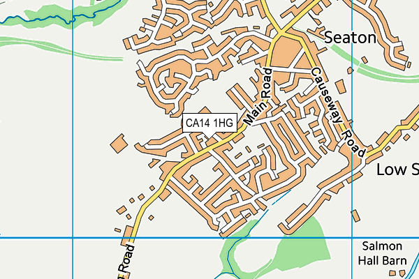 CA14 1HG map - OS VectorMap District (Ordnance Survey)