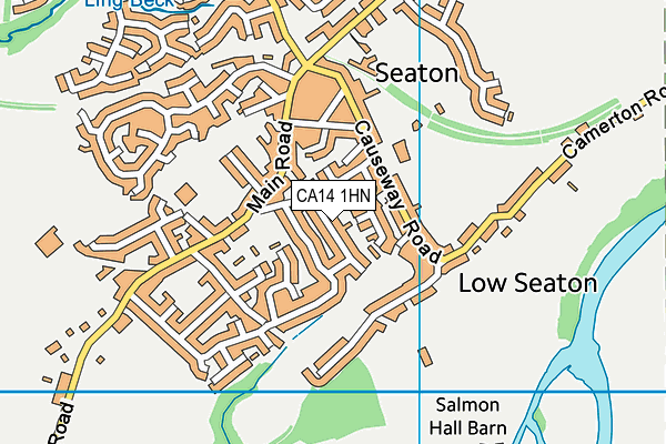 CA14 1HN map - OS VectorMap District (Ordnance Survey)