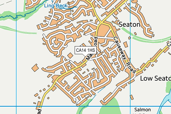CA14 1HS map - OS VectorMap District (Ordnance Survey)