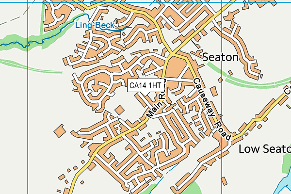 CA14 1HT map - OS VectorMap District (Ordnance Survey)