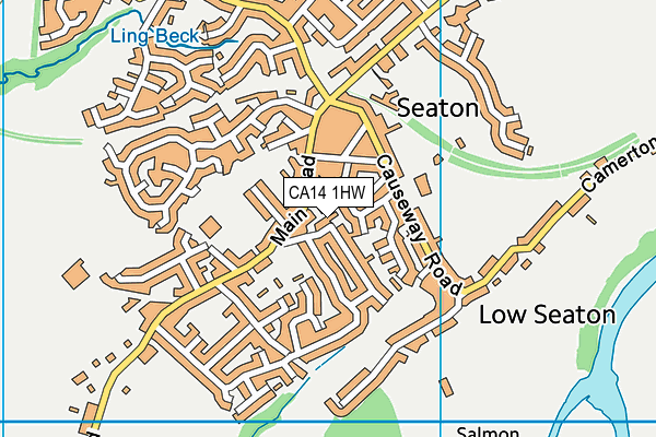 CA14 1HW map - OS VectorMap District (Ordnance Survey)