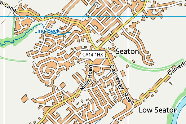 CA14 1HX map - OS VectorMap District (Ordnance Survey)