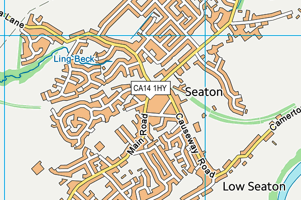 CA14 1HY map - OS VectorMap District (Ordnance Survey)