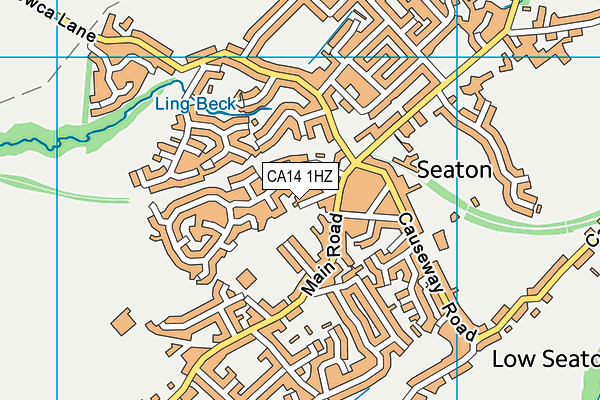 CA14 1HZ map - OS VectorMap District (Ordnance Survey)