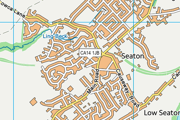 CA14 1JB map - OS VectorMap District (Ordnance Survey)