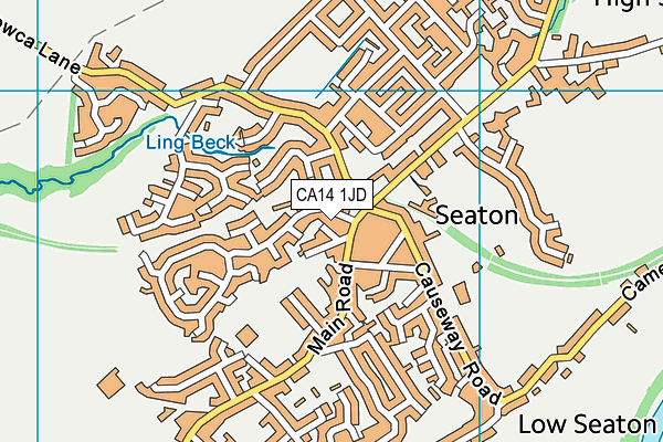 CA14 1JD map - OS VectorMap District (Ordnance Survey)