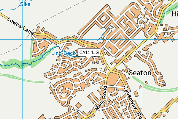 CA14 1JG map - OS VectorMap District (Ordnance Survey)