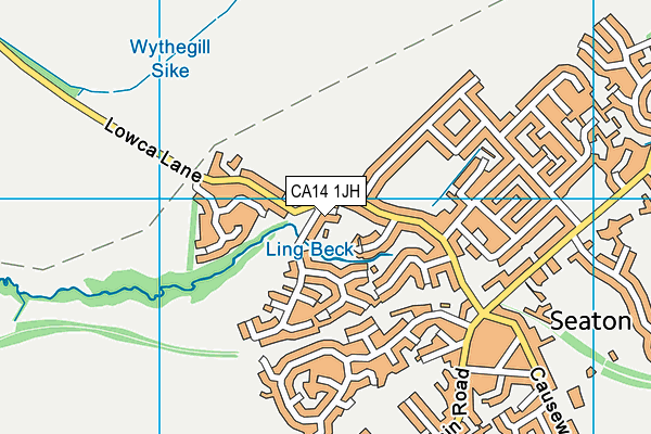 CA14 1JH map - OS VectorMap District (Ordnance Survey)