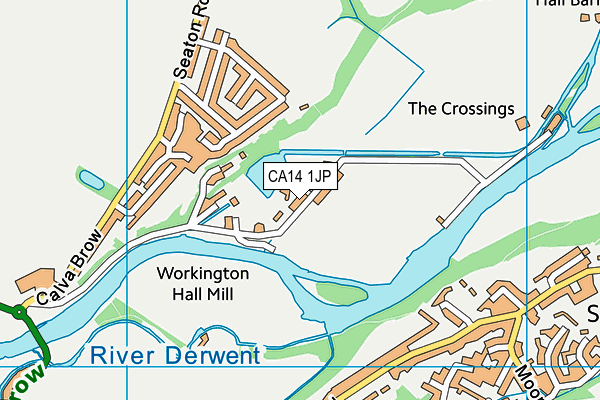 CA14 1JP map - OS VectorMap District (Ordnance Survey)