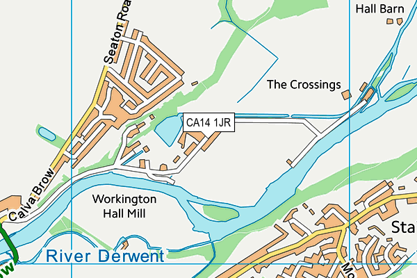 CA14 1JR map - OS VectorMap District (Ordnance Survey)