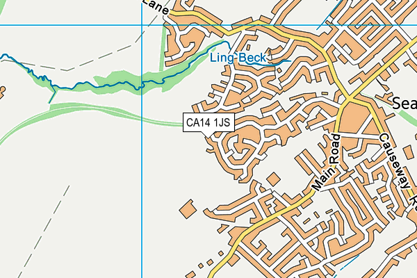 CA14 1JS map - OS VectorMap District (Ordnance Survey)