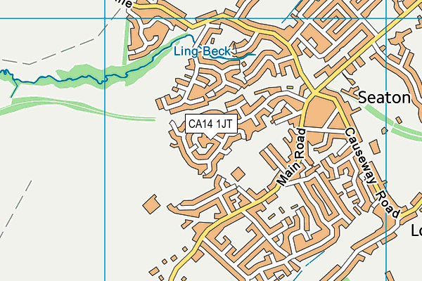 CA14 1JT map - OS VectorMap District (Ordnance Survey)