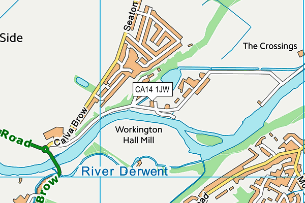 CA14 1JW map - OS VectorMap District (Ordnance Survey)