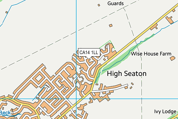 CA14 1LL map - OS VectorMap District (Ordnance Survey)
