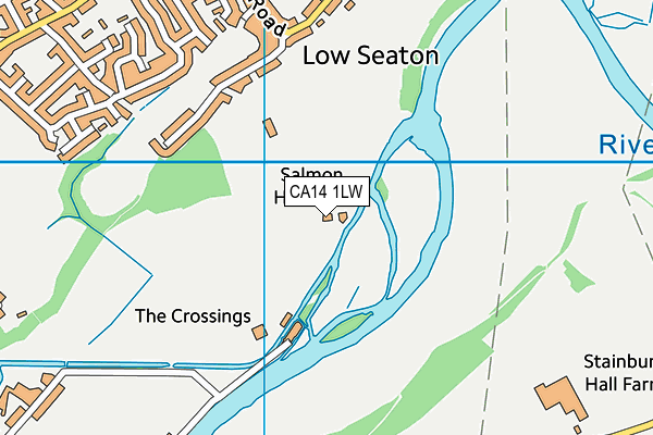 CA14 1LW map - OS VectorMap District (Ordnance Survey)