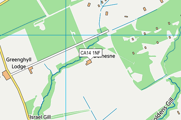 CA14 1NF map - OS VectorMap District (Ordnance Survey)