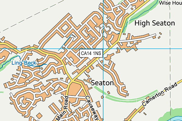 CA14 1NS map - OS VectorMap District (Ordnance Survey)