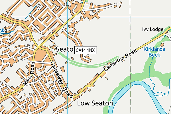 CA14 1NX map - OS VectorMap District (Ordnance Survey)