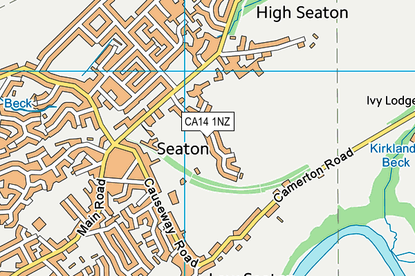 CA14 1NZ map - OS VectorMap District (Ordnance Survey)
