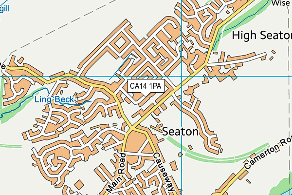 CA14 1PA map - OS VectorMap District (Ordnance Survey)