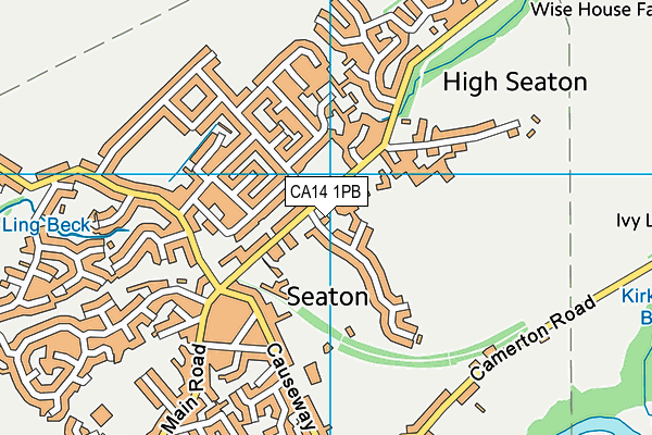 CA14 1PB map - OS VectorMap District (Ordnance Survey)