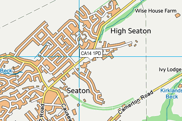 CA14 1PD map - OS VectorMap District (Ordnance Survey)