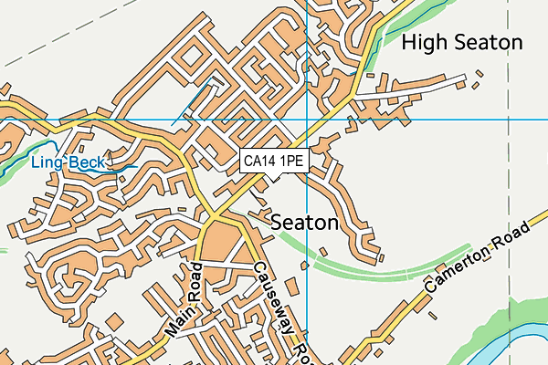 CA14 1PE map - OS VectorMap District (Ordnance Survey)