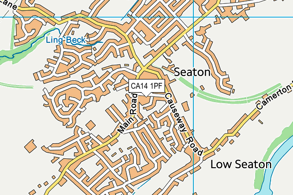 CA14 1PF map - OS VectorMap District (Ordnance Survey)