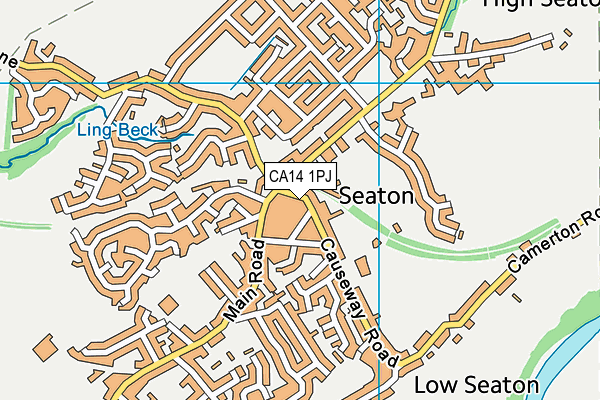 CA14 1PJ map - OS VectorMap District (Ordnance Survey)