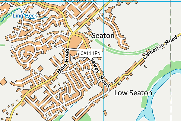 CA14 1PN map - OS VectorMap District (Ordnance Survey)