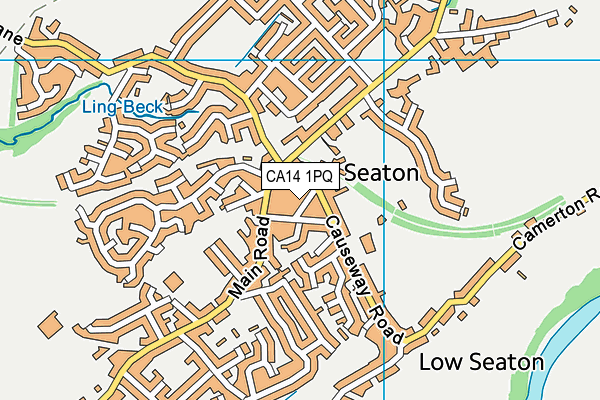 CA14 1PQ map - OS VectorMap District (Ordnance Survey)