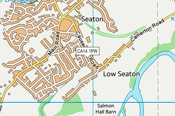 CA14 1PW map - OS VectorMap District (Ordnance Survey)