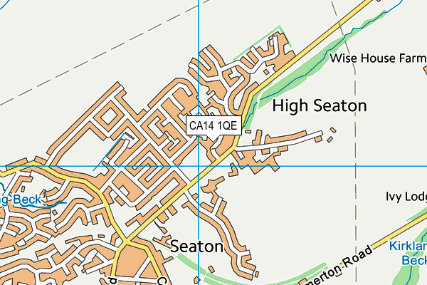 CA14 1QE map - OS VectorMap District (Ordnance Survey)