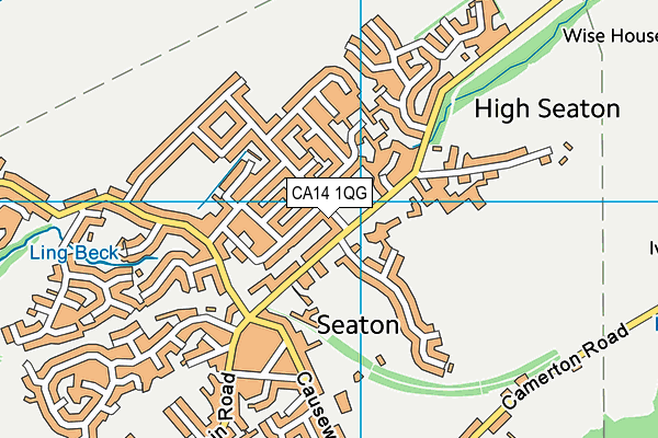 CA14 1QG map - OS VectorMap District (Ordnance Survey)