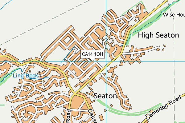 CA14 1QH map - OS VectorMap District (Ordnance Survey)