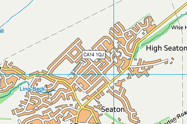 CA14 1QJ map - OS VectorMap District (Ordnance Survey)