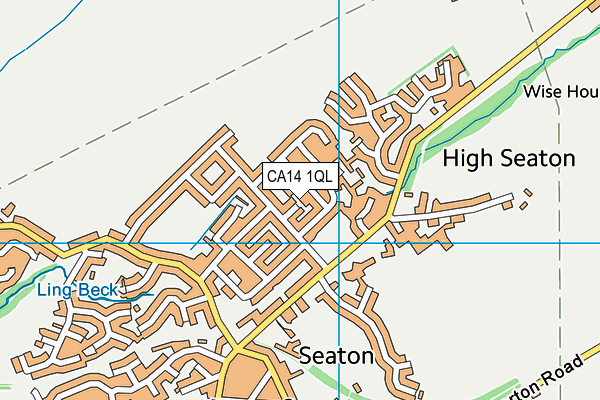 CA14 1QL map - OS VectorMap District (Ordnance Survey)