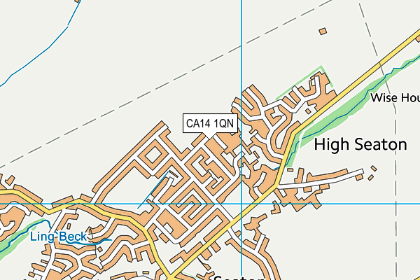 CA14 1QN map - OS VectorMap District (Ordnance Survey)